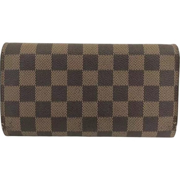 374198AX (V2) Louis Vuitton Wallet Long Porte Tresor International Brown Damier - Picture 2 of 9